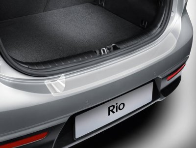 Kia Rio hátsó Lökhárítóvédő fólia, átlátszó