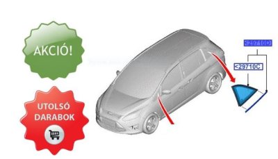 Ford Focus hátsó 3 szög üveg