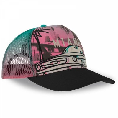 Ford Mustang Miami Vibes Baseball Cap Black Bill
