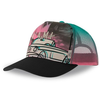 Ford Mustang Miami Vibes Baseball Cap Black Bill