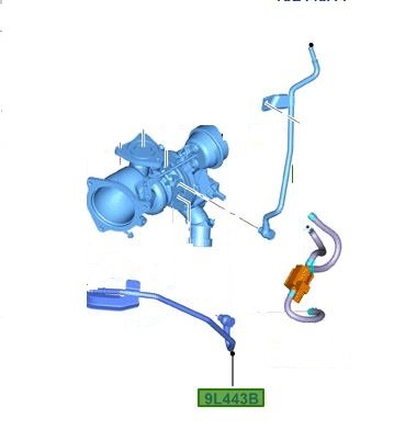 Ford turbó hűtővízcső, alsó