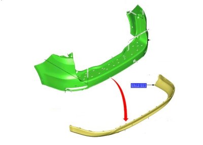 Ford Galaxy lökhárító alsó rész