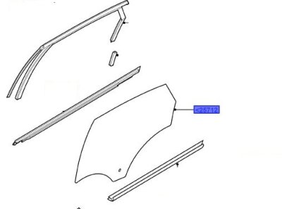 Ford Mondeo üveg, jobb hátsóajtó