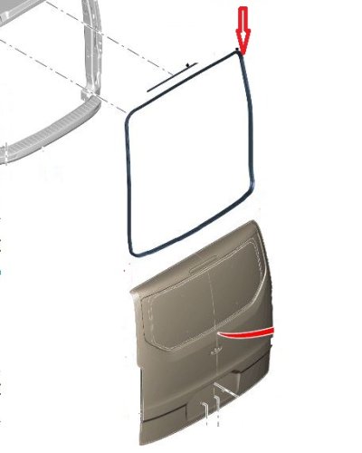 Ford Custom csomagtér ajtó kédergumi