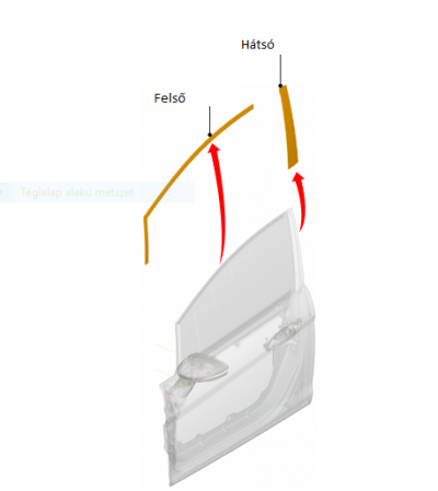 Első ajtókeret matrica /jobb oldali felső