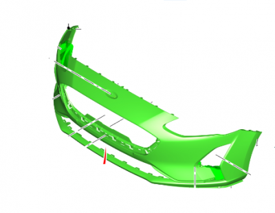 Ford Focus lökhárító, alapozott