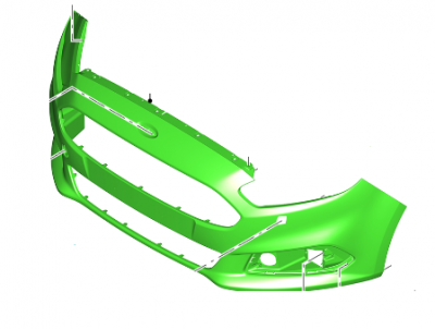 Ford lökhárító, alapozott