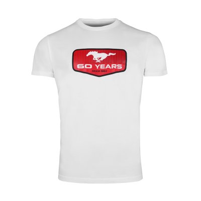 Ford Mustang 60 Years fehér póló